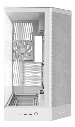 Gabinete Nzxt H9 Flow RGB 2025 Usb Type-C Branco 4 Fans Vidro Temperado Mid Tower - CM-H92FW-R1 - Imagem 4