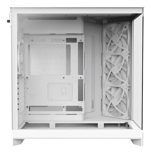 Gabinete Nzxt H9 Flow RGB 2025 Usb Type-C Branco 4 Fans Vidro Temperado Mid Tower - CM-H92FW-R1 - Imagem 3