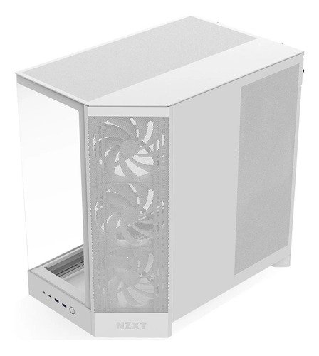 Gabinete Nzxt H9 Flow RGB 2025 Usb Type-C Branco 4 Fans Vidro Temperado Mid Tower - CM-H92FW-R1 - Imagem 5