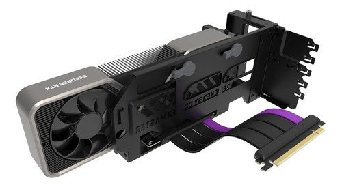 Suporte de Gabinete para Placa de Vídeo Vertical Cooler Master V3, Riser PCIe 4.0, Preto - MCA-U000R-KFVK03 - Imagem 4