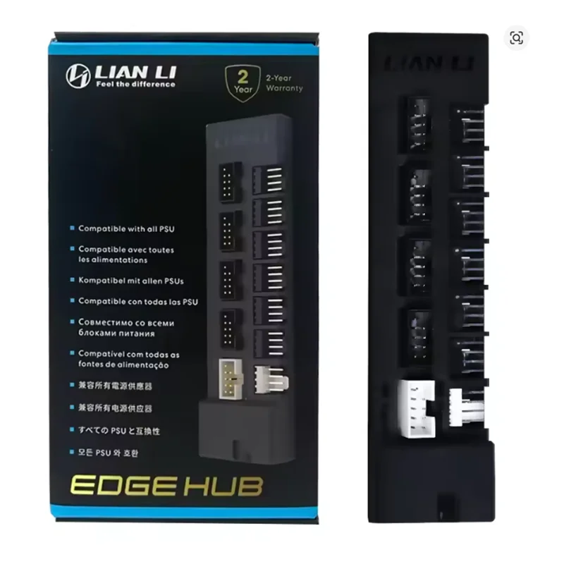 Hub USB Interno Universal Lian Li Edge com 4 Portas Usb 2.0 e 6 Portas PWM - EG-HUBO1B - Imagem 3