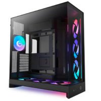 Gabinete Nzxt H9 Flow RGB+ 2025 Usb Type-C Preto 7 Fans Vidro Temperado Mid Tower - CM-H92FB-P1