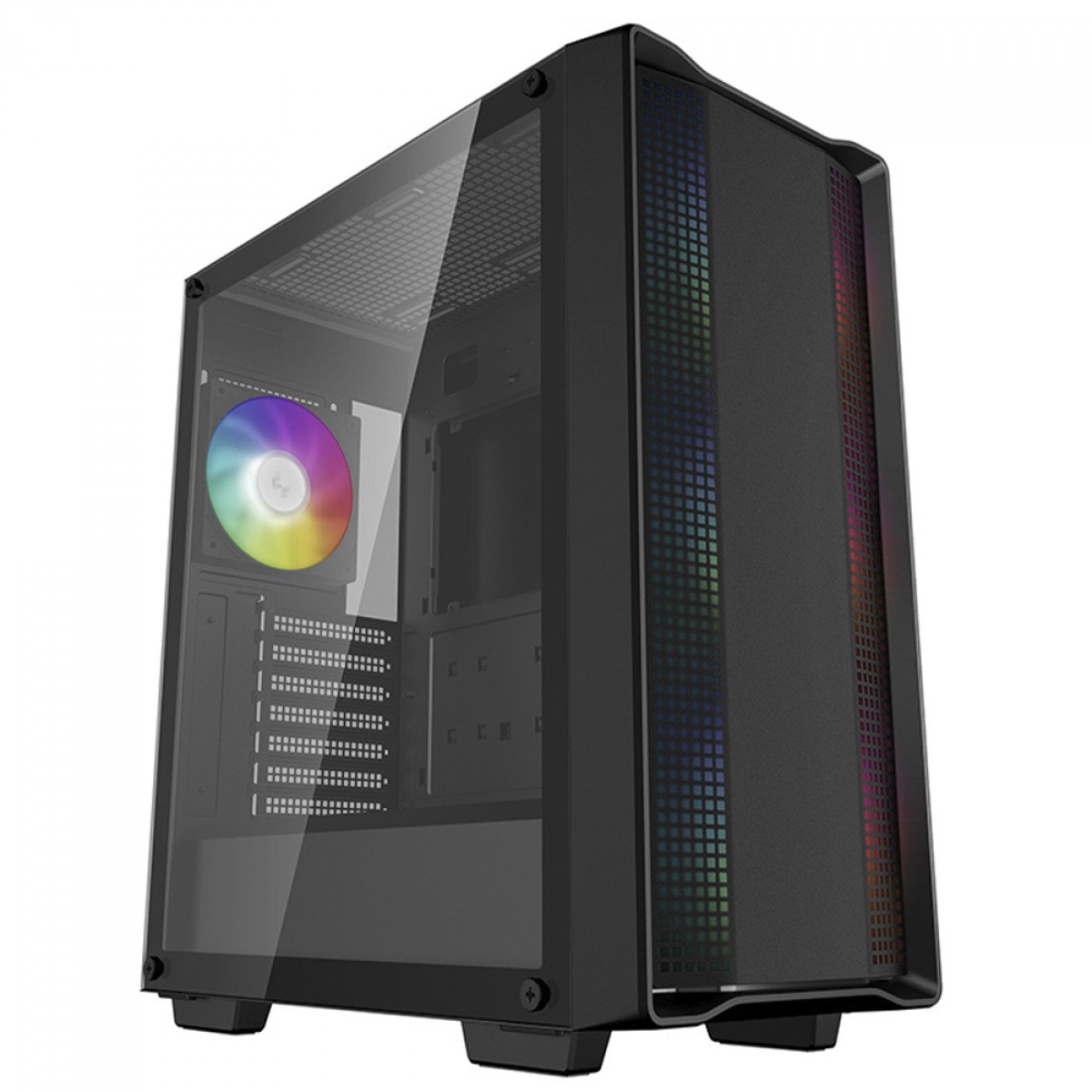 Gabinete Gamer DeepCool CC560 ARGB V2, Black, Mid Tower, Vidro Temperado, ATX, Com 4 Fans, R-CC560-BKTAA4-G-2