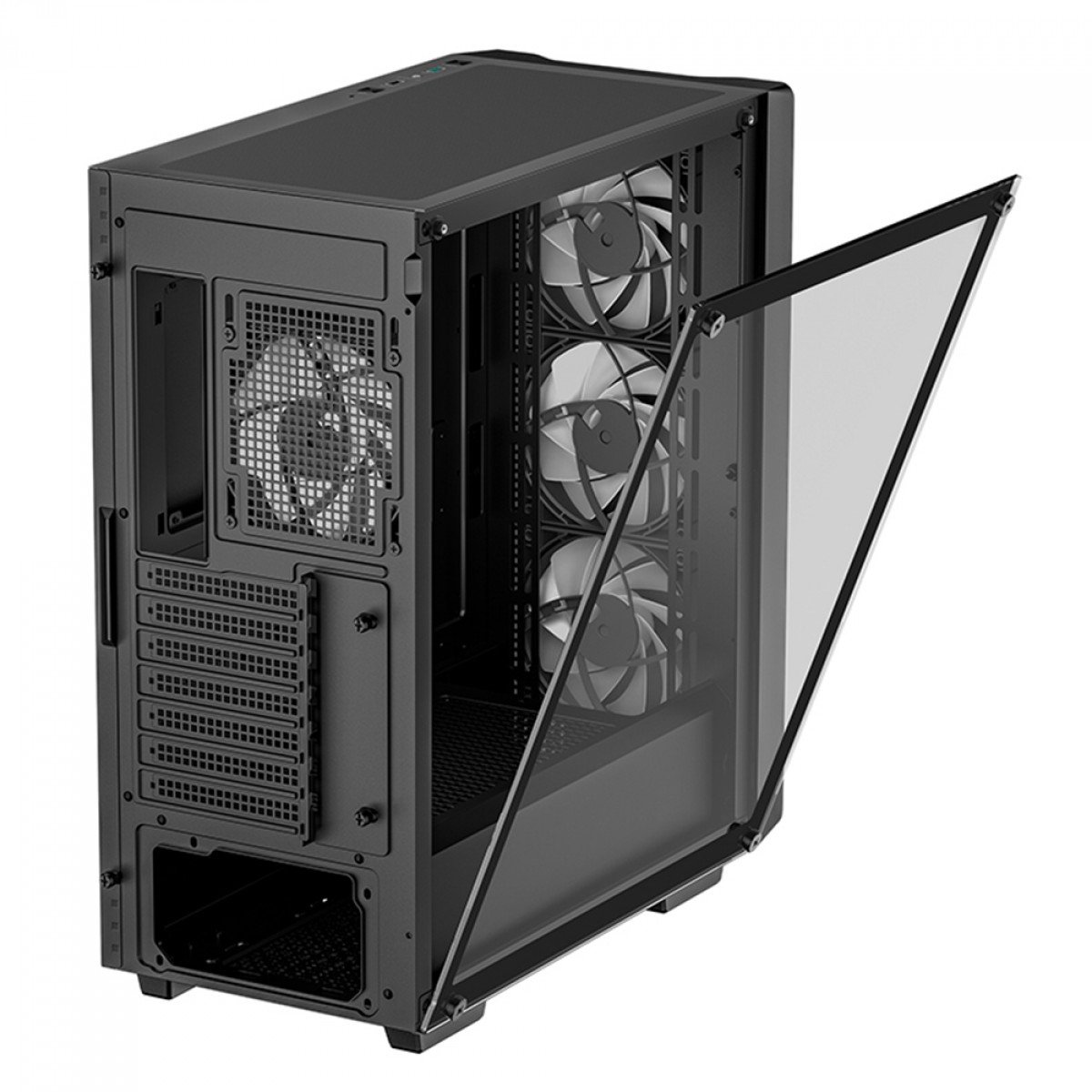 Gabinete Gamer DeepCool CC560 ARGB V2, Black, Mid Tower, Vidro Temperado, ATX, Com 4 Fans, R-CC560-BKTAA4-G-2 - Imagem 2