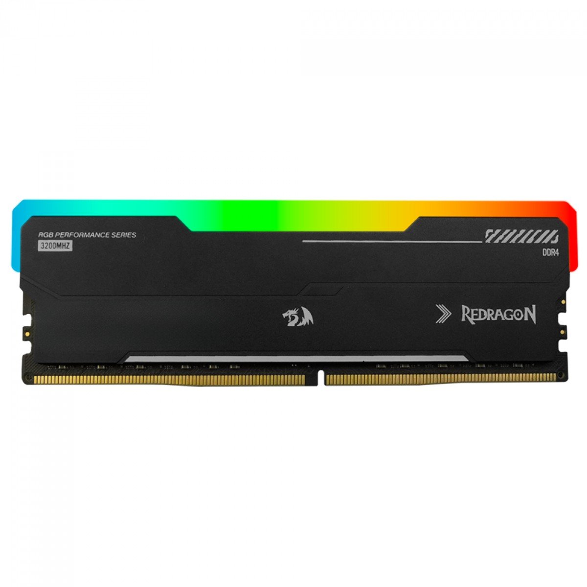 Memória RAM DDR4 8GB Redragon Magma, RGB, 3200Mhz, Preto, GM-801