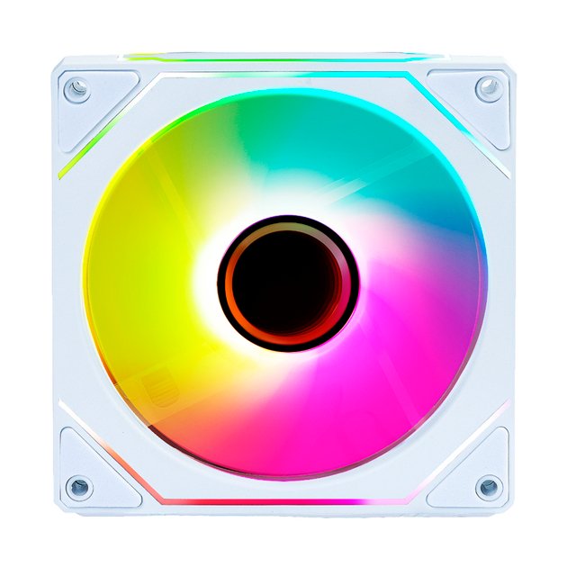 Cooler Fan Gamer Round5 Aurora Infinity Argb Branco 120mm Pwm - R5-AURORA-FW-W-2193 - Imagem 2