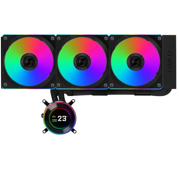 Water Cooler Lian Li Hydroshift II LCD-C 360CL Uni Fan Preto ARGB 360mm - GHS2LCD36RB - Imagem 2