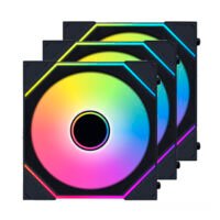 Kit 3x Cooler Fan Lian Li Uni Fan SL Infinity Wireless Reverse Blade Preto 120mm PWM ARGB, Com Controladora 12RSLIN1W3B