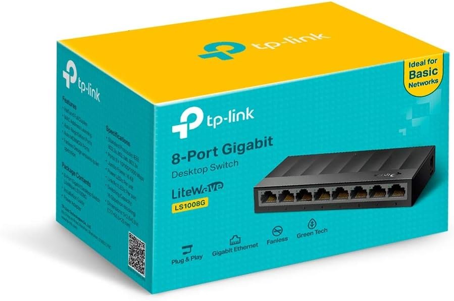 Switch Gigabit de Mesa TP-Link 8 Portas 10/100/1000Mbps - LS1008G