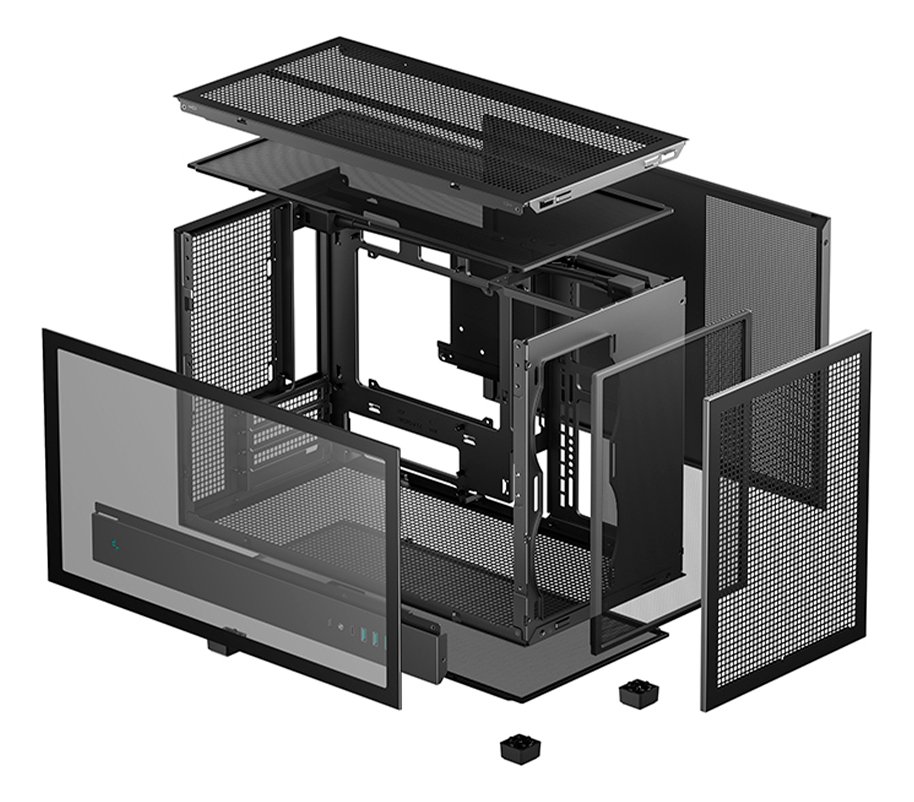 Gabinete Compacto DeepCool CH260 Mini Tower Vidro Lateral Preto, USB-C, Sem Fans - Imagem 6