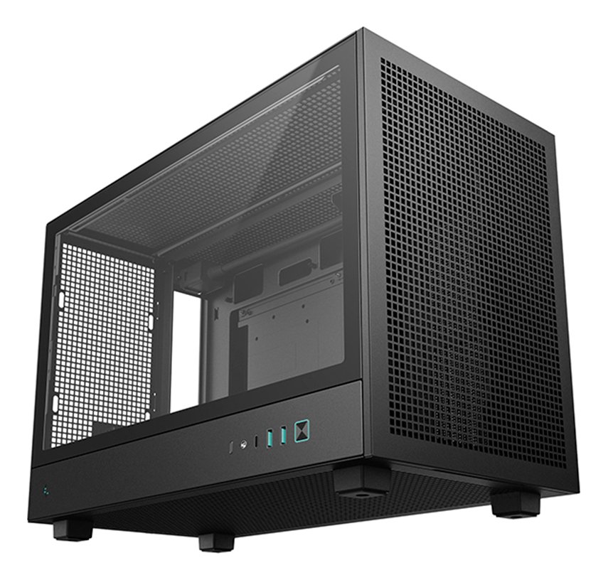 Gabinete Compacto DeepCool CH260 Mini Tower Vidro Lateral Preto, USB-C, Sem Fans - Imagem 2