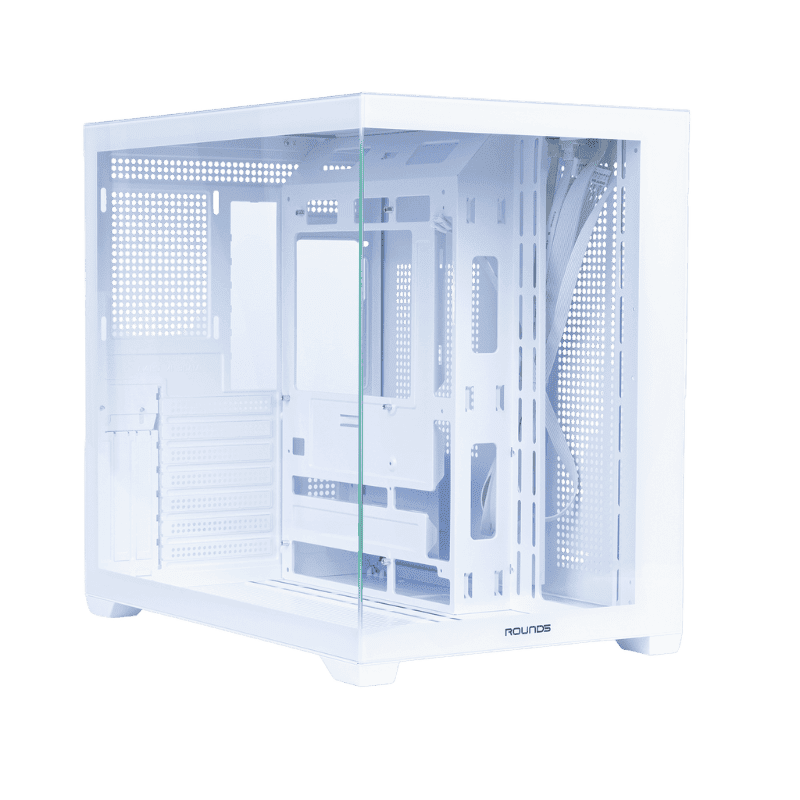 Gabinete Gamer Round5 Genos Branco Usb Type-C Vidro Temperado S/Fan Mid Tower - Imagem 2