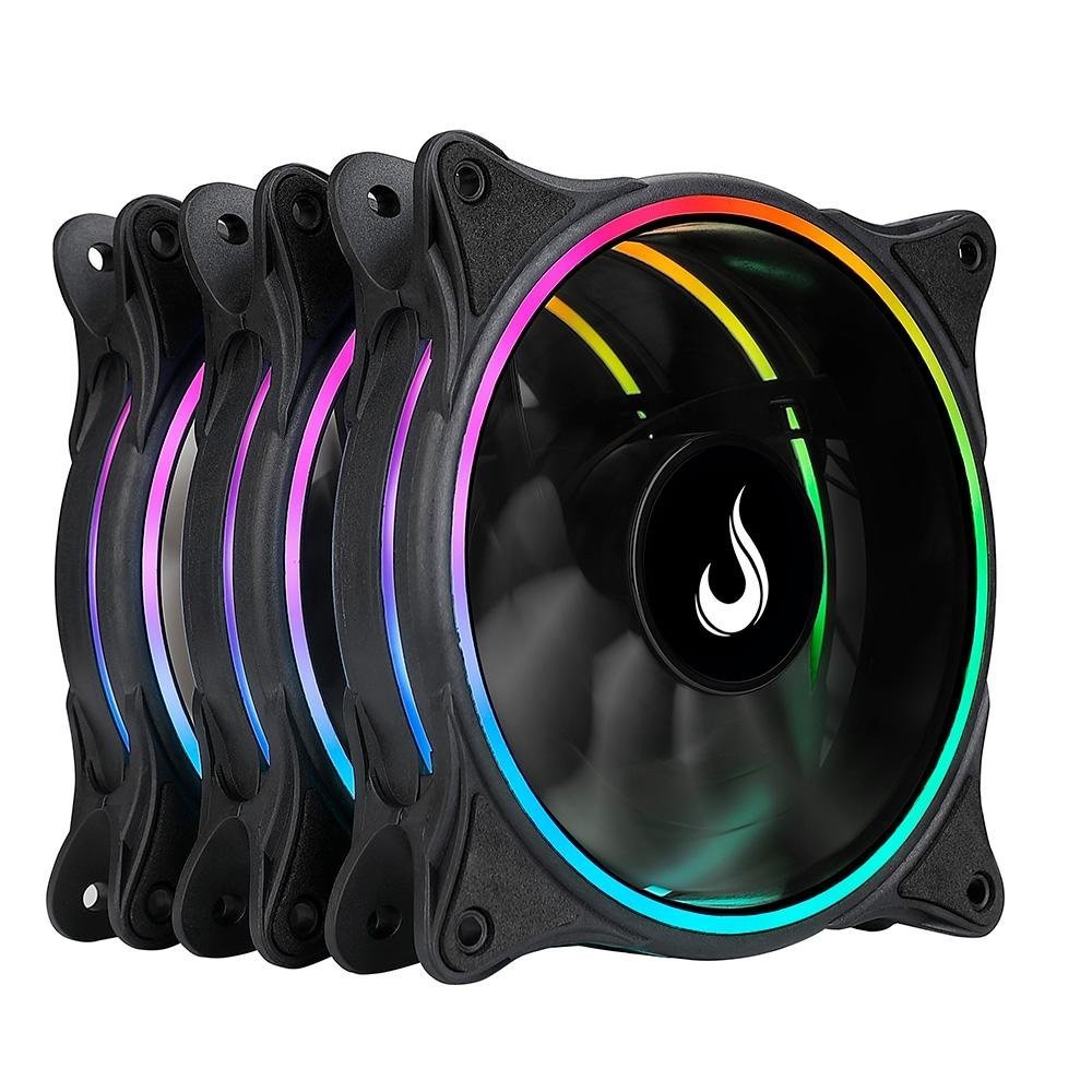 Cooler Fan Rise Mode Laser, 3 Unidades, 120mm, ARGB, Preto - RM-RGB-05-5V - Imagem 3