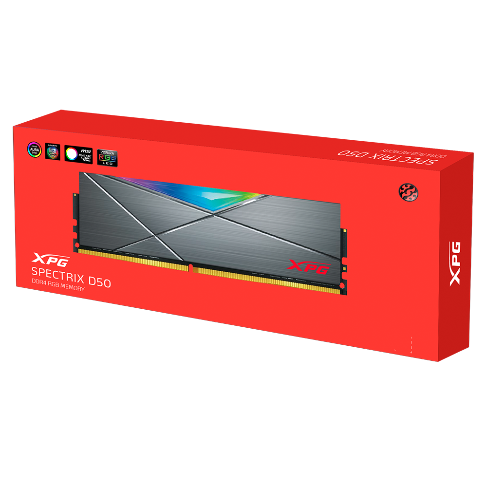 Memória XPG Spectrix D50, RGB, 32GB, 3200MHz, DDR4, CL16, Cinza - AX4U320032G16A-ST50 - Imagem 2