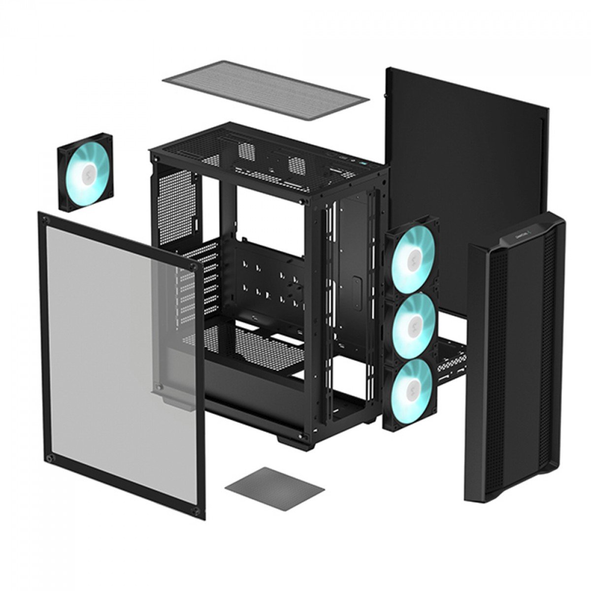 Gabinete Gamer DeepCool CC560 V2, Mid Tower, Vidro Temperado, ATX, Com 4 Fans, R-CC560-BKGAA4-G-2 - Imagem 8