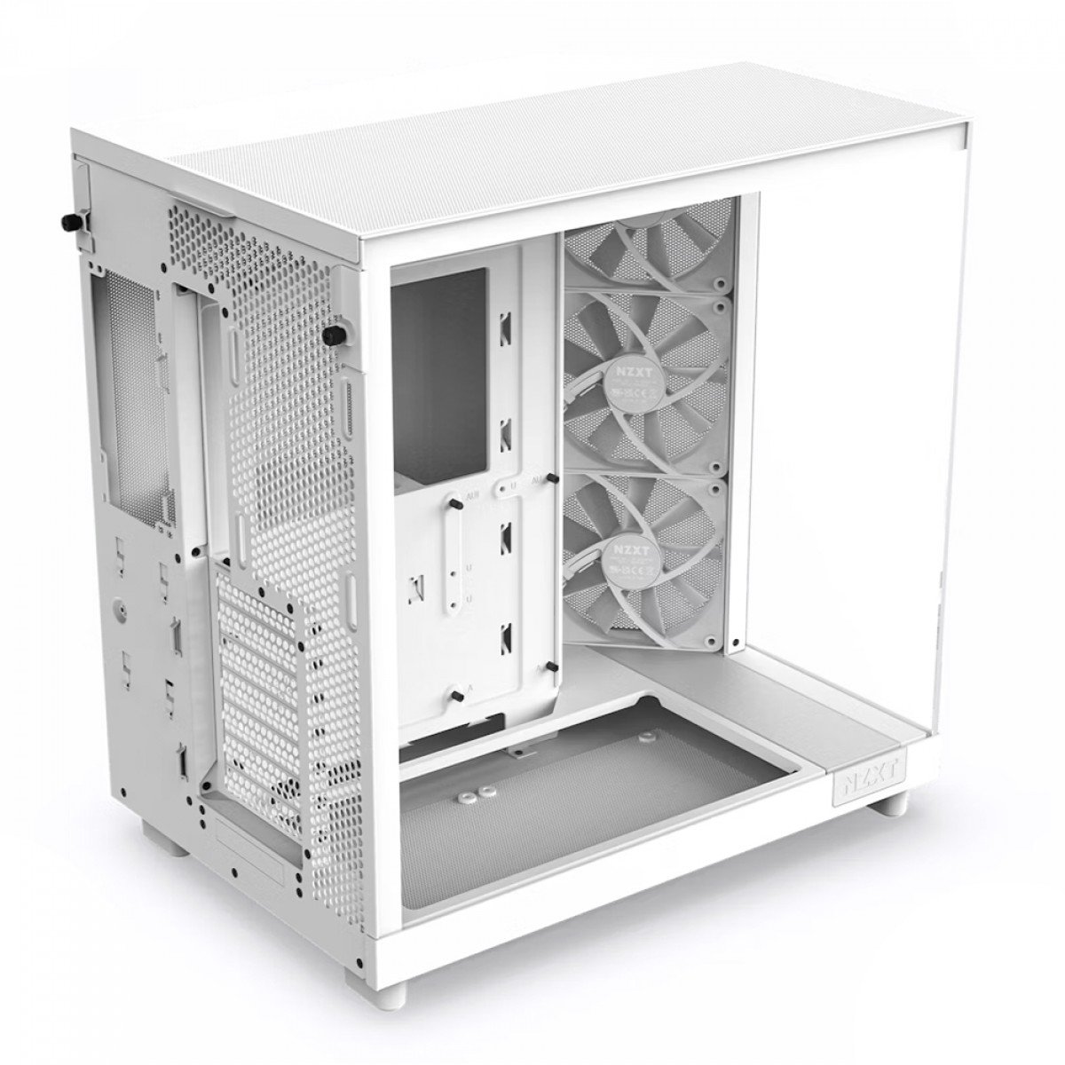 Gabinete NZXT Branco H6 Flow , Mid Tower, Vidro Temperado, ATX, 3 Fans RGB - CC-H61FW-R1 - Imagem 3