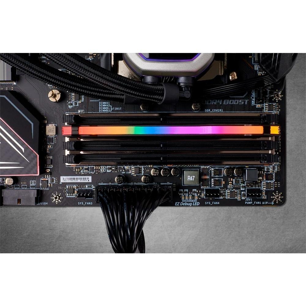 Memória Corsair Vengeance RGB Pro, 8GB, 3200MHz, DDR4, CL16, Preta - CMW8GX4M1E3200C16 - Imagem 3