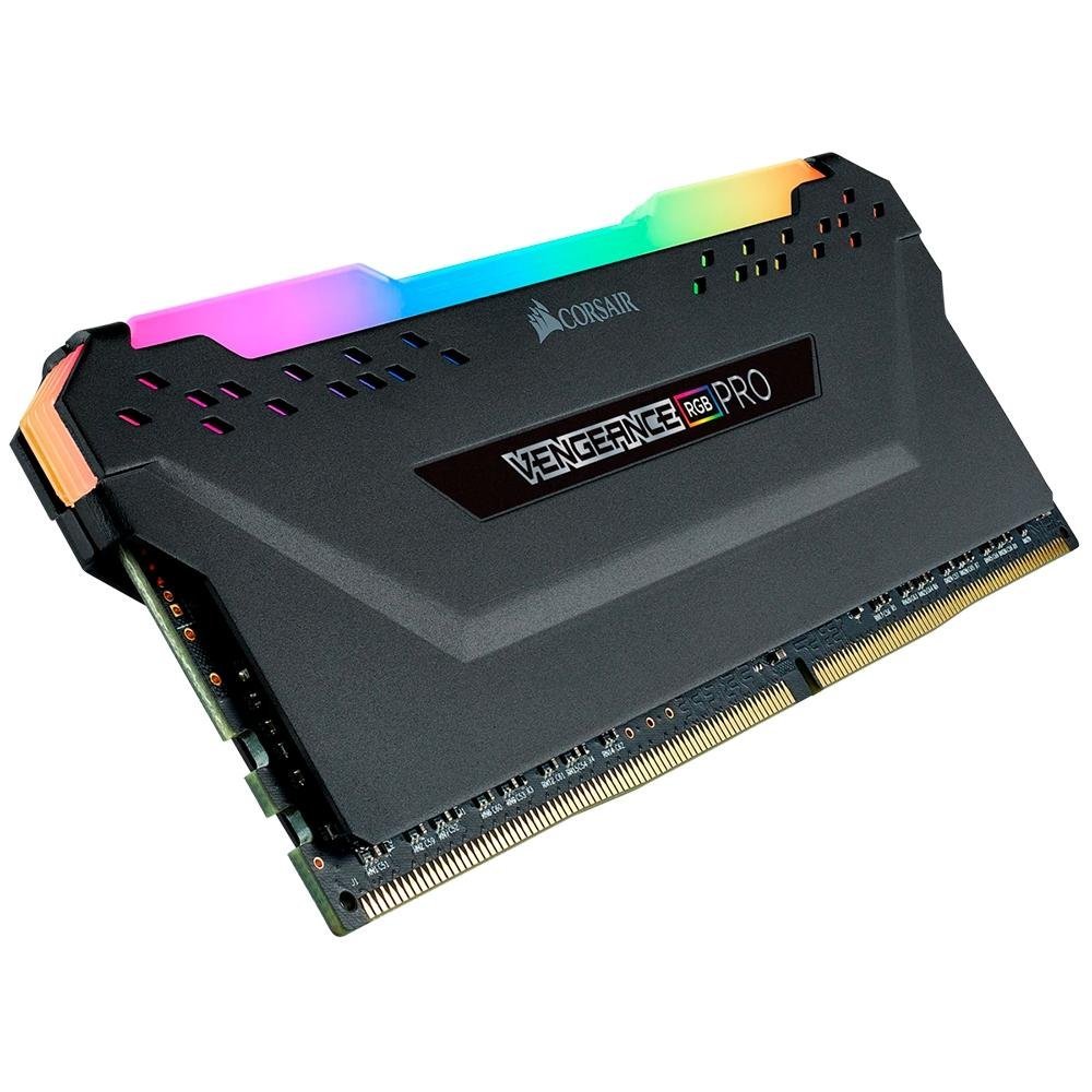 Memória Corsair Vengeance RGB Pro, 8GB, 3200MHz, DDR4, CL16, Preta - CMW8GX4M1E3200C16 - Imagem 2