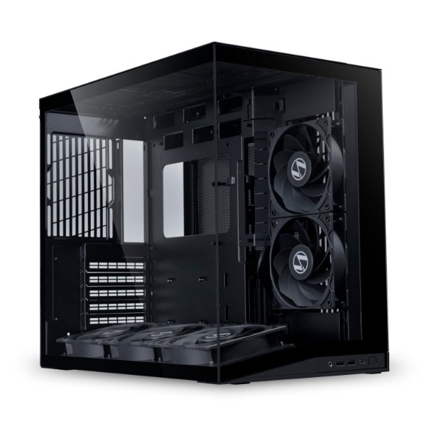 Gabinete Lian Li O11 Dynamic Mini V2 Flow Preto Usb Type-C 5 Fans Reverso Vidro Temperado Mid-Tower - O11DMIV2FX - Imagem 2