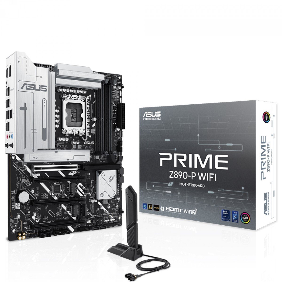 Placa Mãe Asus Prime Z890 P WiFi e Bluetooth, Intel LGA 1851, ATX, DDR5