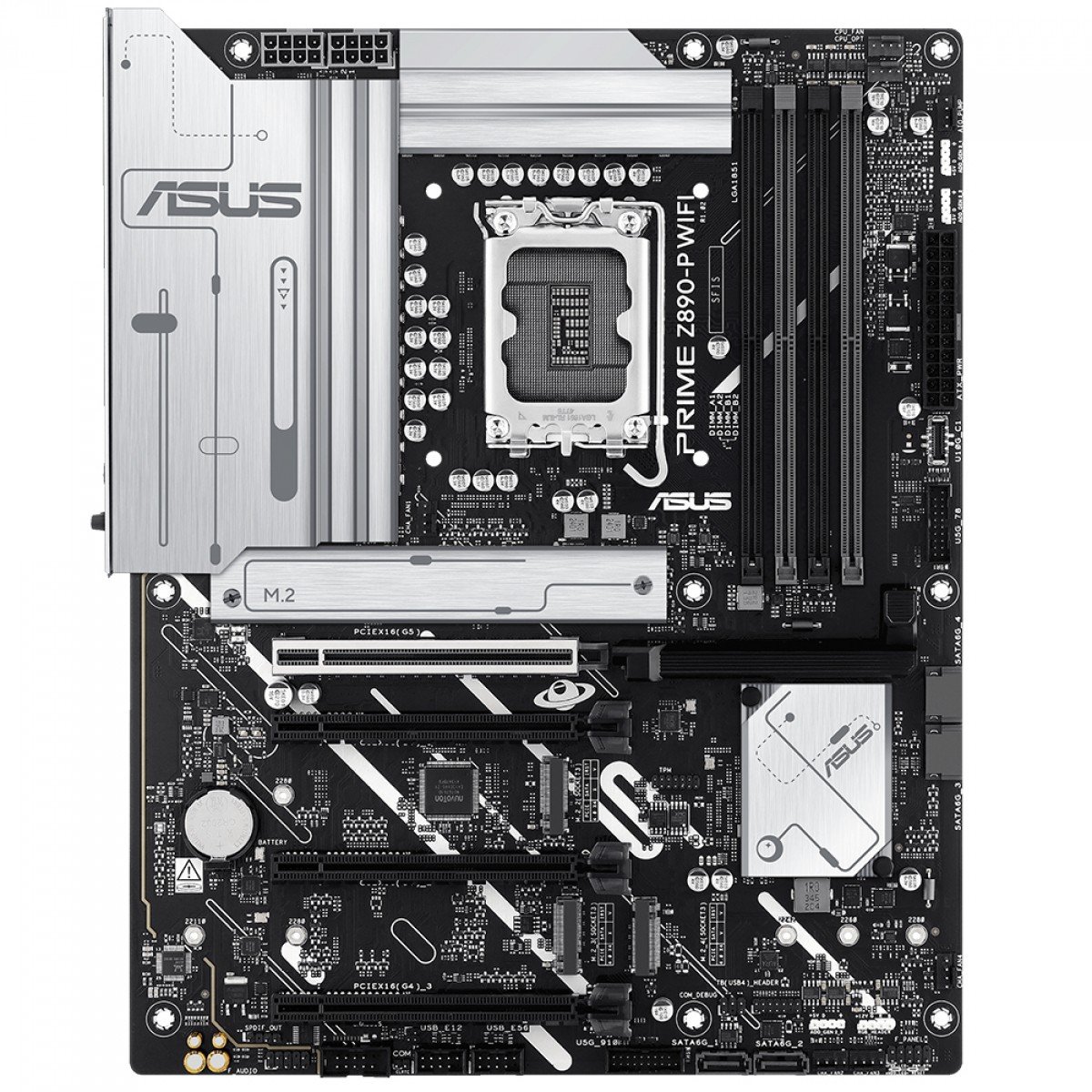 Placa Mãe Asus Prime Z890 P WiFi e Bluetooth, Intel LGA 1851, ATX, DDR5 - Imagem 2