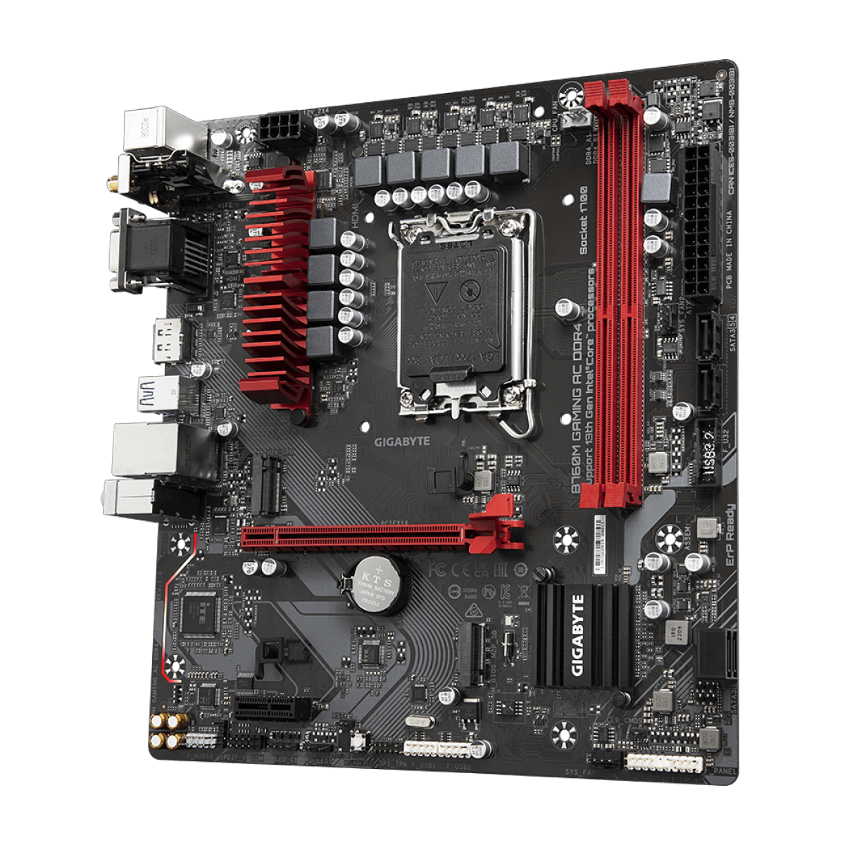 Placa Mãe Gigabyte B760M Gaming AC DDR4, Intel LGA 1700, MATX, DDR4, Wifi e Bluettooth integrado - Imagem 3