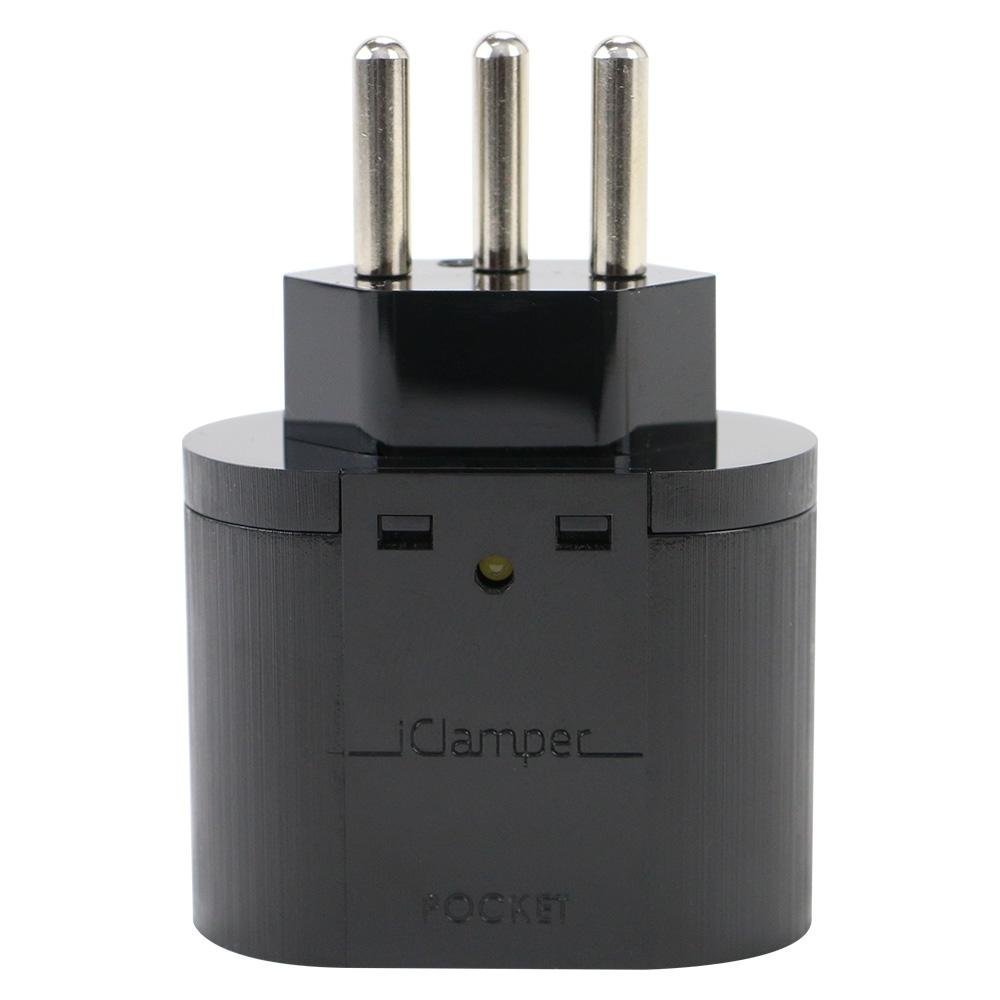 Protetor Eletrônico DPS iCLAMPER Pocket 3 Pinos, Monopolar, 20A, Bivolt, Preto - 11655 - Imagem 2
