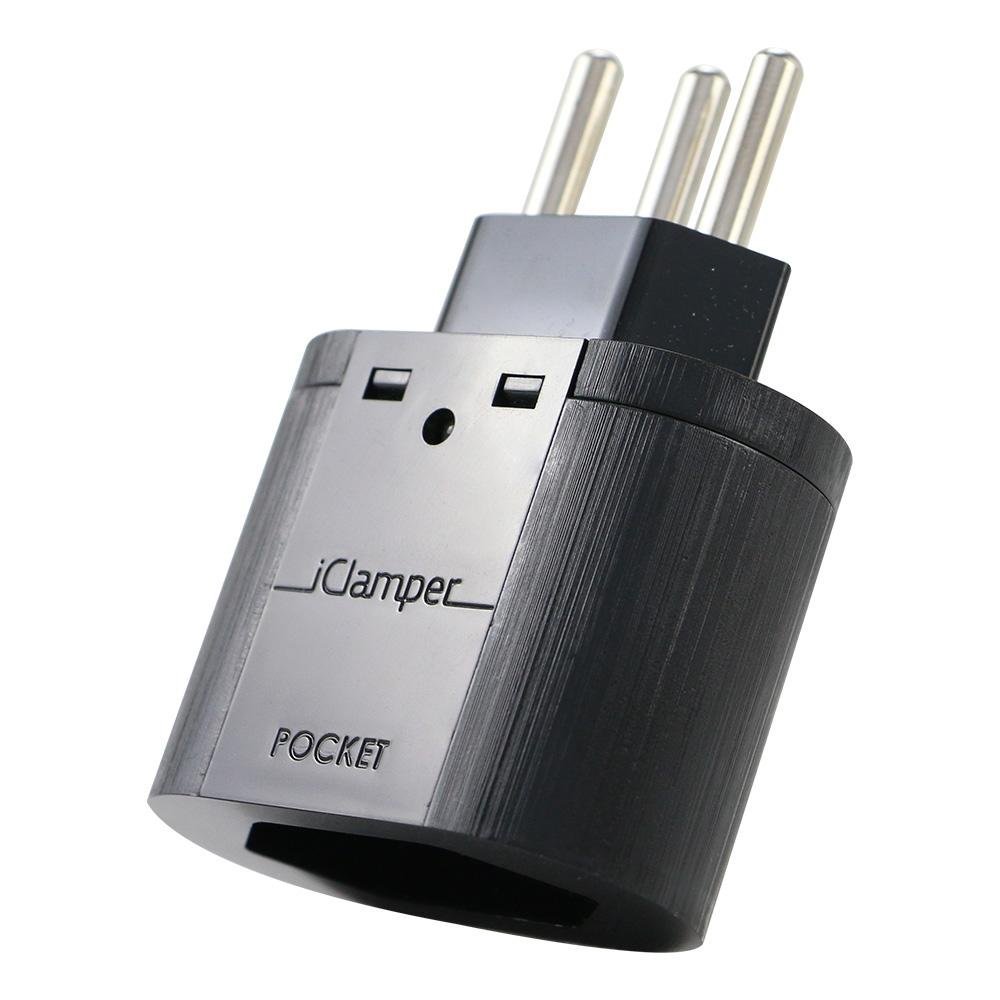 Protetor Eletrônico DPS iCLAMPER Pocket 3 Pinos, Monopolar, 20A, Bivolt, Preto - 11655 - Imagem 3