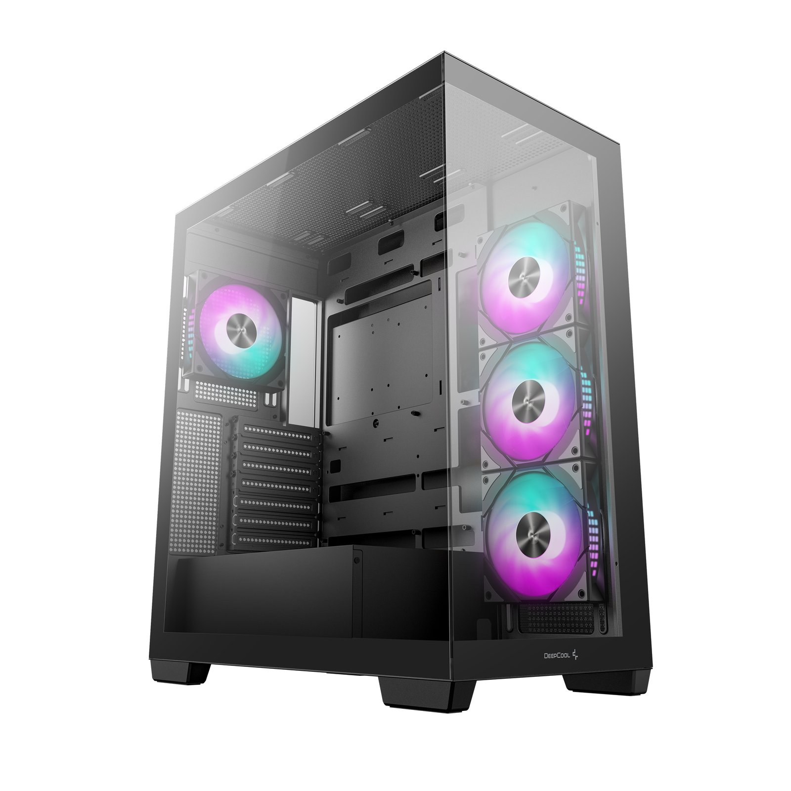 Gabinete DeepCool Aquário CG580 Preto 4 Fans ARGB (3 Reverses), Mid Tower, Vidro Temperado, ATX - R-CG580-BKADA4-G-1