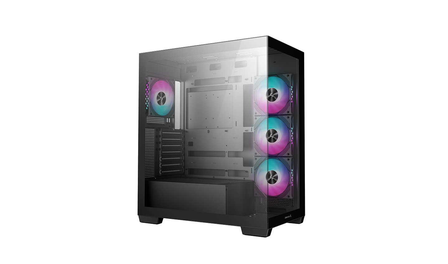 Gabinete DeepCool Aquário CG580 Preto 4 Fans ARGB (3 Reverses), Mid Tower, Vidro Temperado, ATX - R-CG580-BKADA4-G-1 - Imagem 3