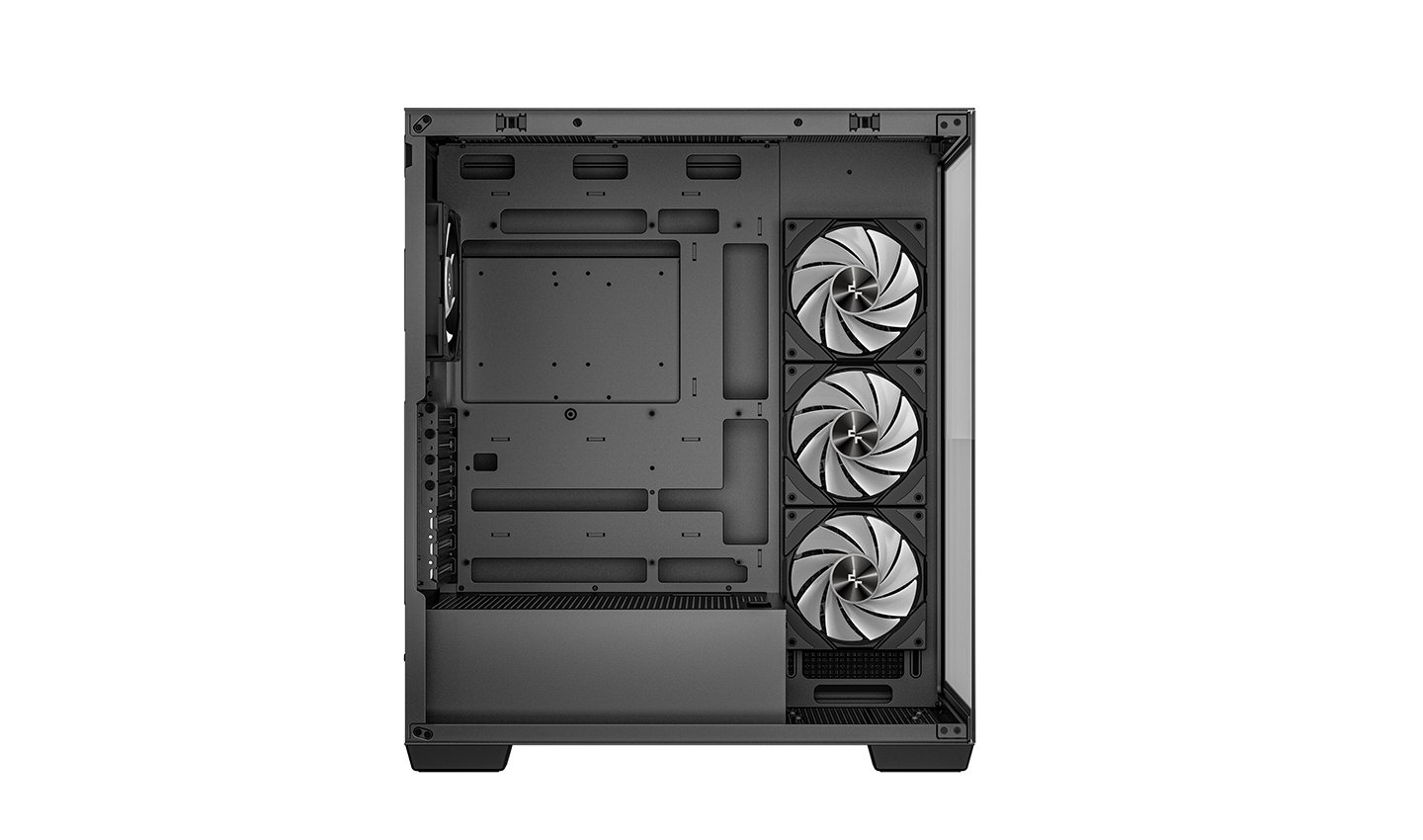 Gabinete DeepCool Aquário CG580 Preto 4 Fans ARGB (3 Reverses), Mid Tower, Vidro Temperado, ATX - R-CG580-BKADA4-G-1 - Imagem 5