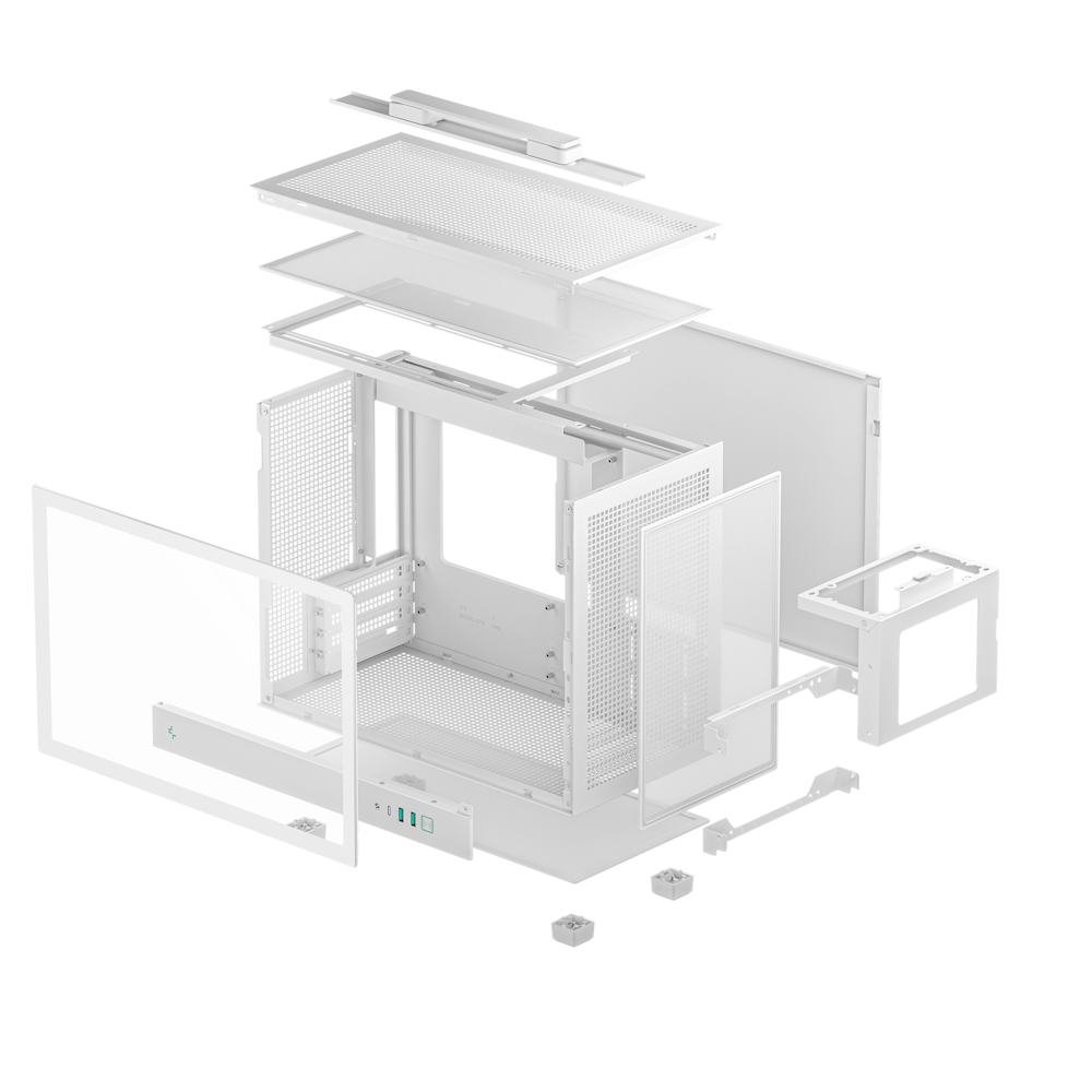 Gabinete Compacto DeepCool CH160 Plus Branco para Placa Mãe ITX e mATX - R-CH160-WHNGM0-G - Imagem 5
