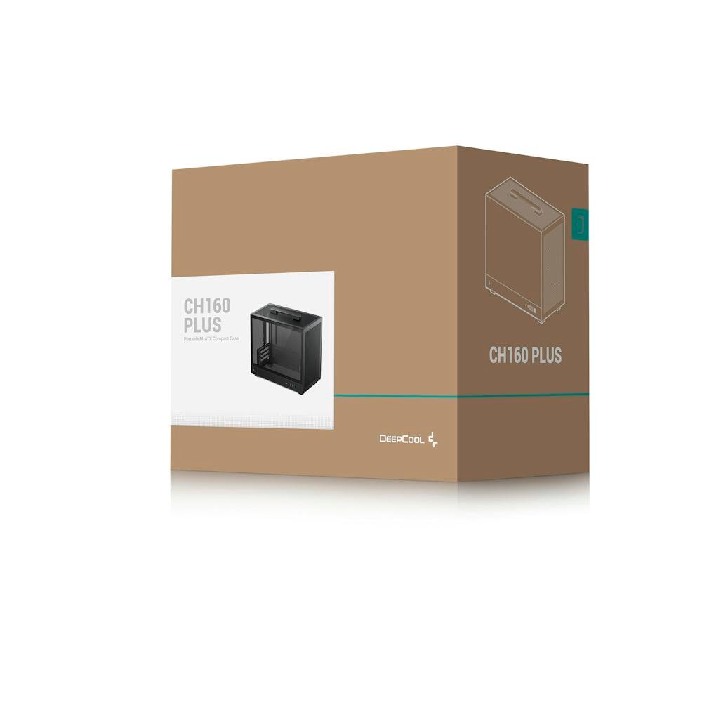 Gabinete Compacto DeepCool CH160 Plus Preto para Placa Mãe ITX e mATX - R-CH160-BKNGM0-G - Imagem 6