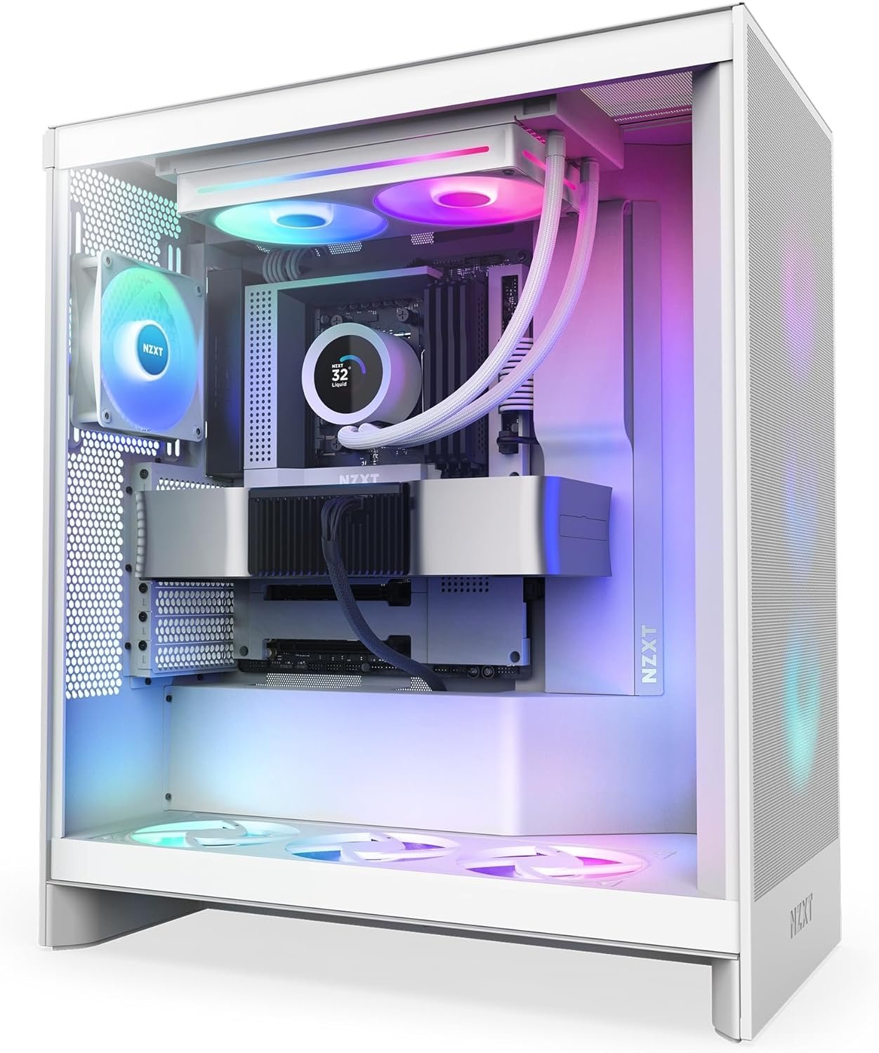 Water Cooler NZXT Kraken Plus 240 RGB, 240mm, Com Display LCD, INTEL/AMD, Branco, RL-KR240-W2 - Imagem 6
