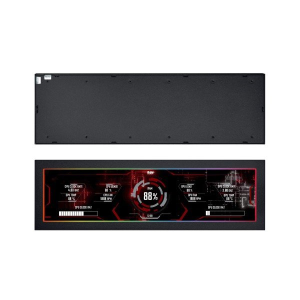 Tela LCD 8.8" Universal Para Gabinetes Lian Li, Preto Argb 1920x480p USB - SM088X