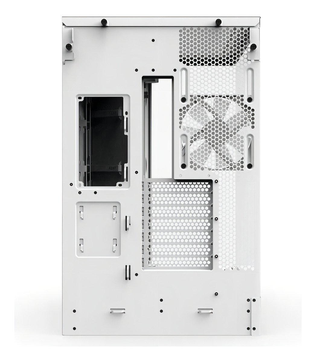 Gabinete Nzxt H9 Flow RGB+ 2025 Usb Type-C Branco 7 Fans Vidro Temperado Mid Tower - CM-H92FW-P1 - Imagem 4