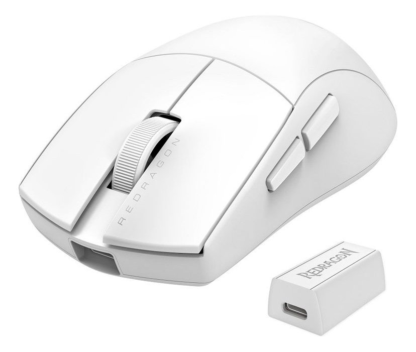 Mouse Gamer Redragon King Pro 4k Branco, Wireless, Bluetooth, 26000 DPI, 7 Botões, Polling Rate 4000hz, M916W-PRO-4K - Imagem 3