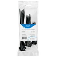 Kit Cinta Abraçadeira de Nylon, Cable Managent, Organizador de cabos, Enforca Gato, 125 peças, Preta