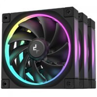 Kit 3x Cooler Fan DeepCool FL12, ARGB, 120mm, PWM, Preto, R-FL12-BKAPN3-G