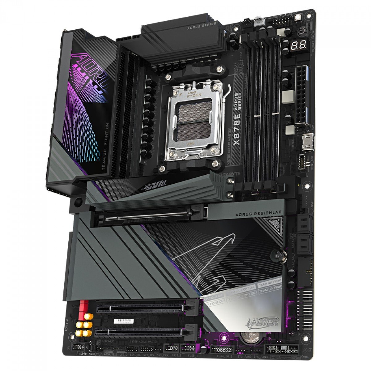 Placa Mae AORUS MASTER X870E WIFI 7 e Bluetooth (AM5/4xDDR5/HDMI/DisplayPort/M.2/USB 4) - Imagem 4