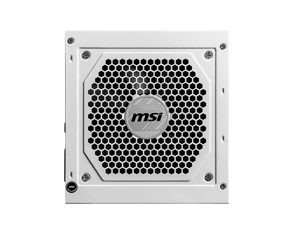 Fonte 850W Branca MSI MAG A850GL, 80 Plus Gold, Modular, PFC Ativo, ATX 3.1, PCIE 5.1 - Imagem 3
