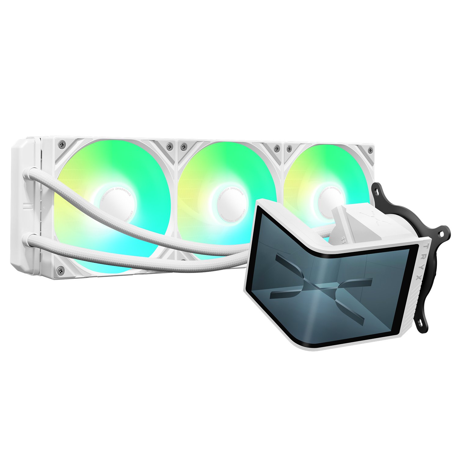 Water Cooler Tryx Panorama SE Branco Tela LCD 3D 6.5' AMOLED Curva AIO, 360mm ARG, 280W TDP - LP360LAM3MG0W - Imagem 2