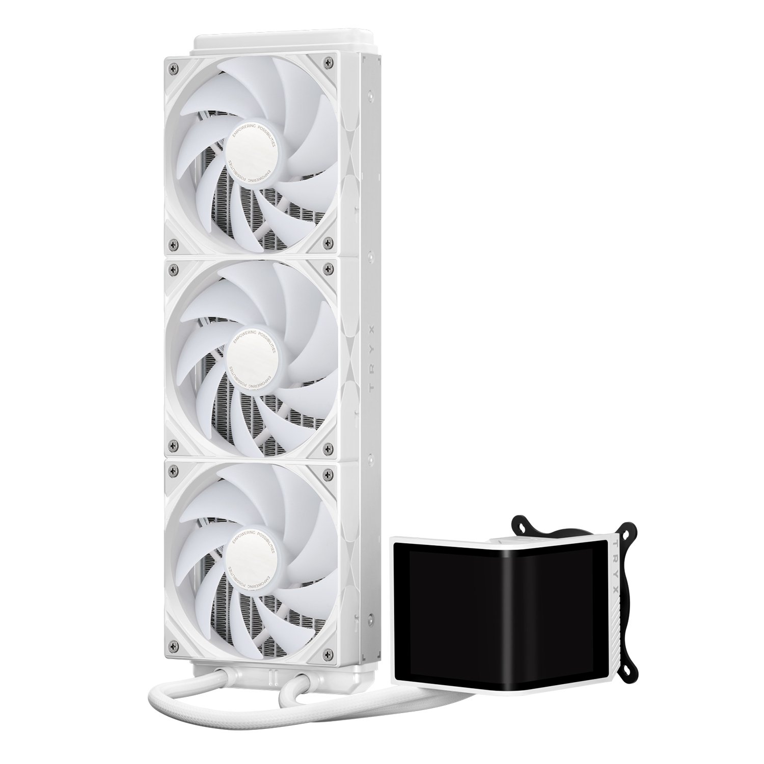 Water Cooler Tryx Panorama SE Branco Tela LCD 3D 6.5' AMOLED Curva AIO, 360mm ARG, 280W TDP - LP360LAM3MG0W - Imagem 5
