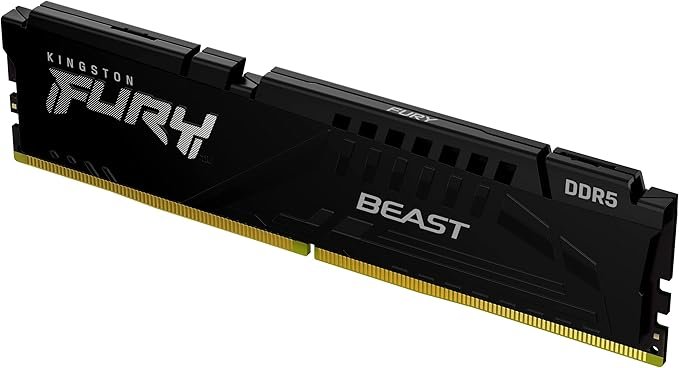 Memória RAM DDR5 Kingston Fury Beast, 16GB 6000MT/s CL36, AMD EXPO e Intel XMP - KF560C36BBE2-16