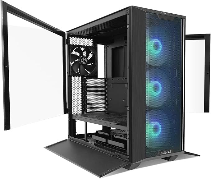 Gabinete Gamer Lian Li Lancool III-R, Fulltower, Lateral de Vidro, Com 4 Fans (3 ARGB), Preto - LANCOOL-3R-X-BK