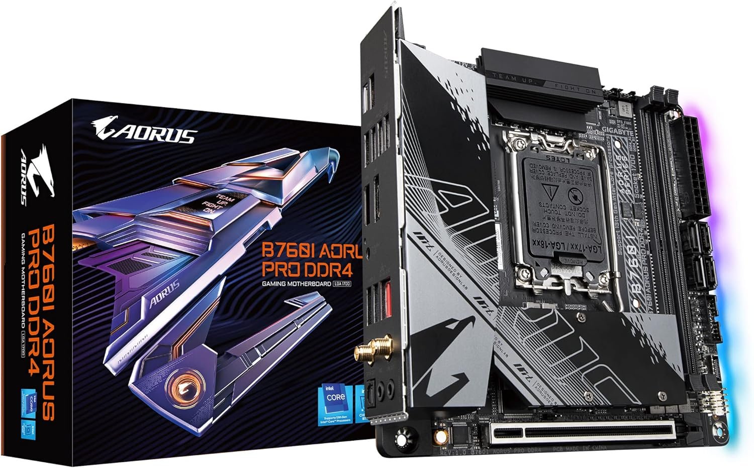Placa Mãe Mini ITX B760I Aorus Pro DDR4, Wifi e Bluetooth, Intel LGA 1700