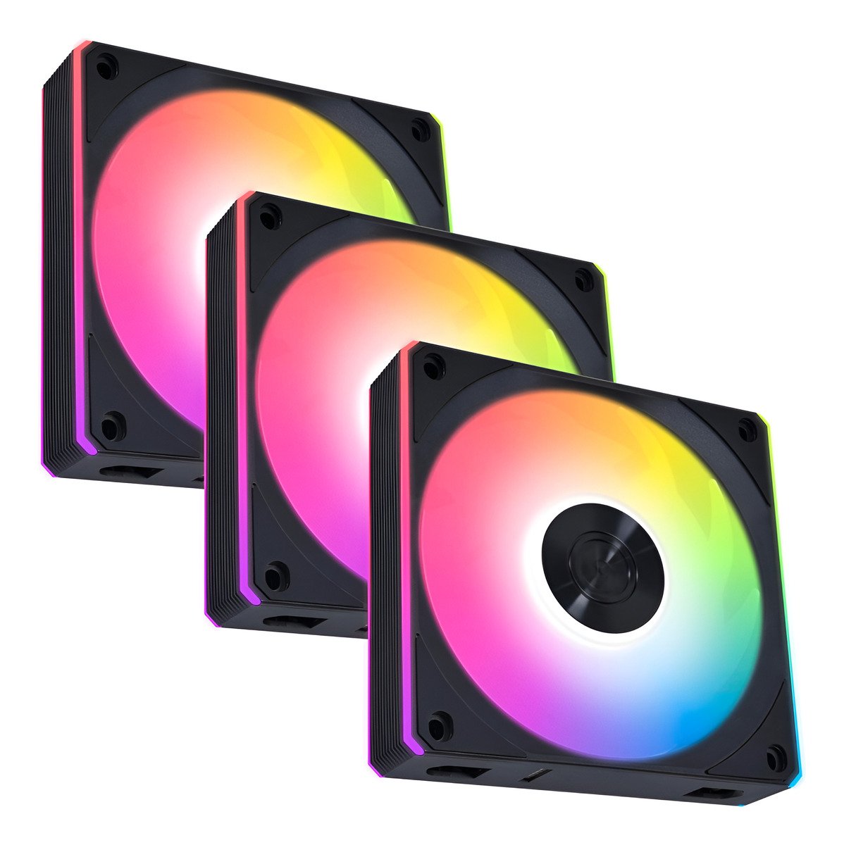 Kit 3x Cooler Fan Lian Li Uni Fan CL Wireless Blade Preto 120mm PWM ARGB, 2100 RPM, 77 CFM - 12CL1W3B - Imagem 3