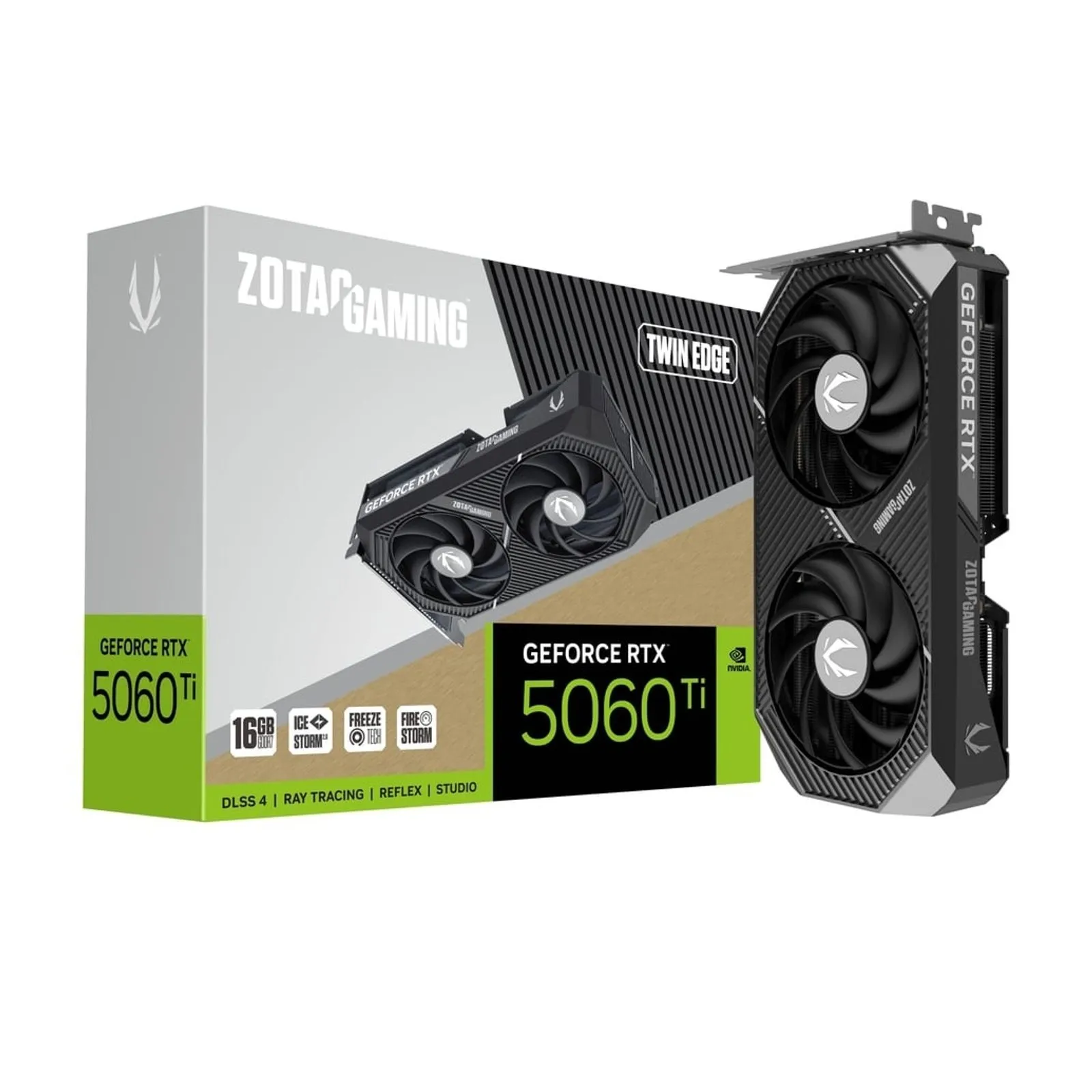 Placa de Video RTX 5060 Ti 16GB Zotac GeForce Twin Edge GDDR7 - ZT-B50620E-10M