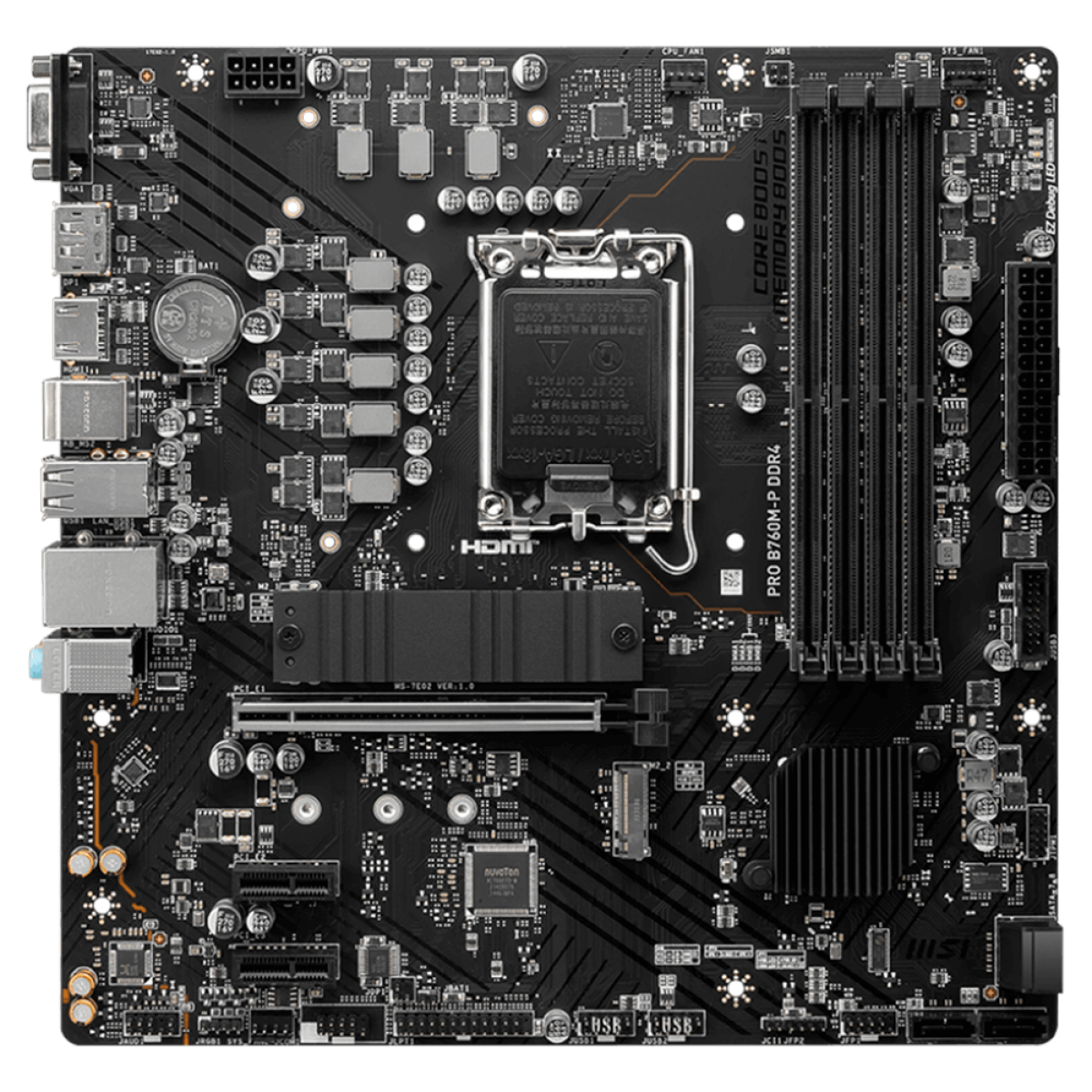 Placa Mãe MSI PRO B760M P DDR4, Intel LGA 1700, mATX, DDR4 - Imagem 2