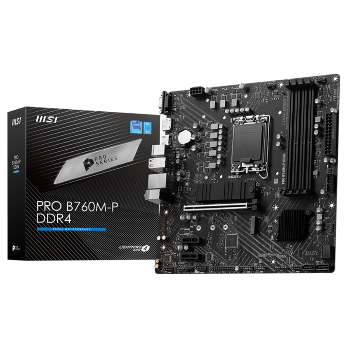 Placa Mãe MSI PRO B760M P DDR4, Intel LGA 1700, mATX, DDR4